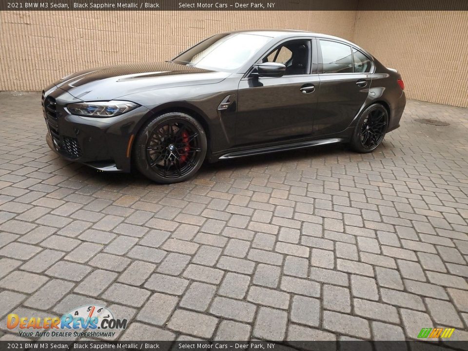 2021 BMW M3 Sedan Black Sapphire Metallic / Black Photo #1