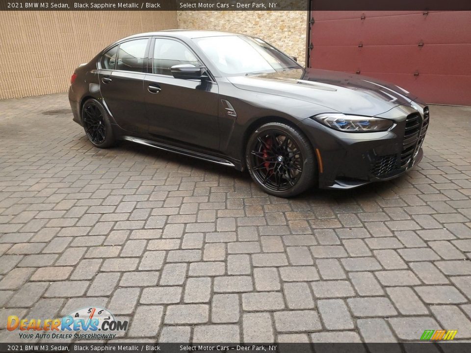 2021 BMW M3 Sedan Black Sapphire Metallic / Black Photo #2
