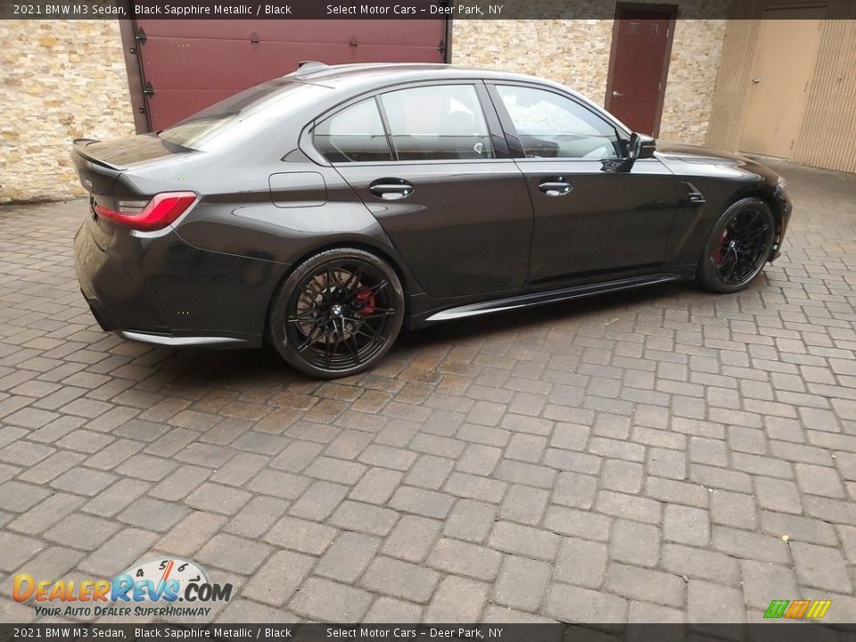 2021 BMW M3 Sedan Black Sapphire Metallic / Black Photo #3