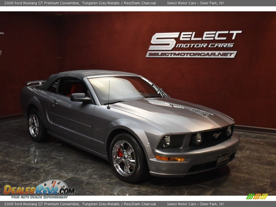 2006 Ford Mustang GT Premium Convertible Tungsten Grey Metallic / Red/Dark Charcoal Photo #3
