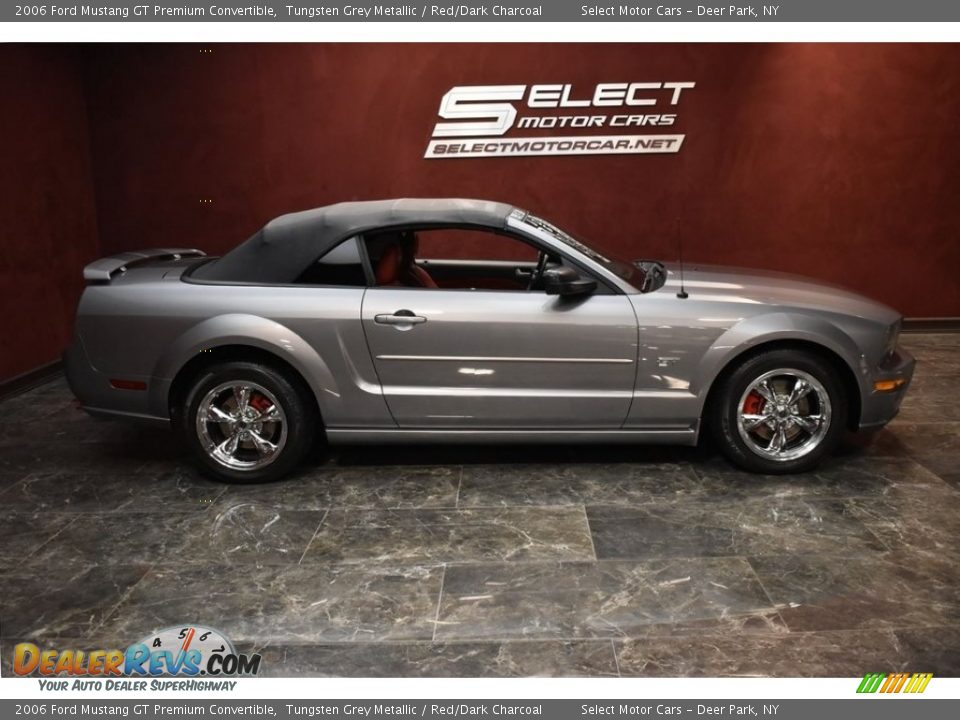 2006 Ford Mustang GT Premium Convertible Tungsten Grey Metallic / Red/Dark Charcoal Photo #4