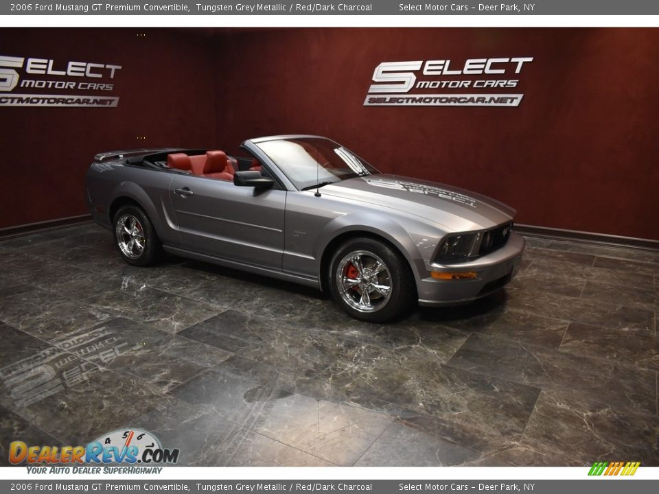 2006 Ford Mustang GT Premium Convertible Tungsten Grey Metallic / Red/Dark Charcoal Photo #6