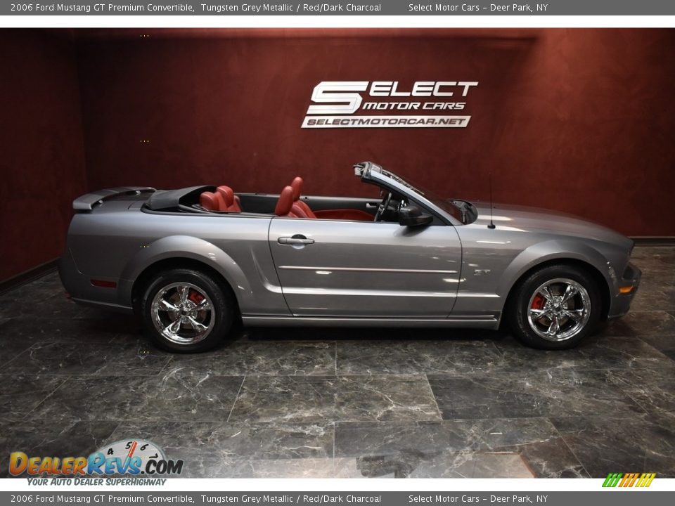 2006 Ford Mustang GT Premium Convertible Tungsten Grey Metallic / Red/Dark Charcoal Photo #7