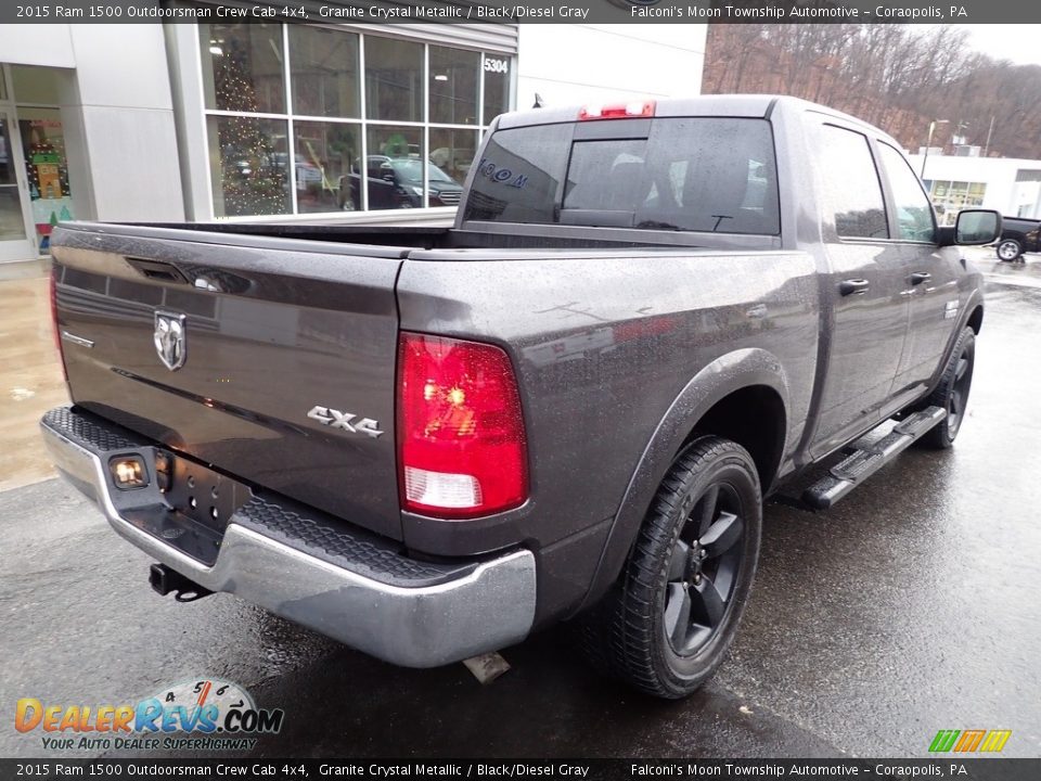 2015 Ram 1500 Outdoorsman Crew Cab 4x4 Granite Crystal Metallic / Black/Diesel Gray Photo #2