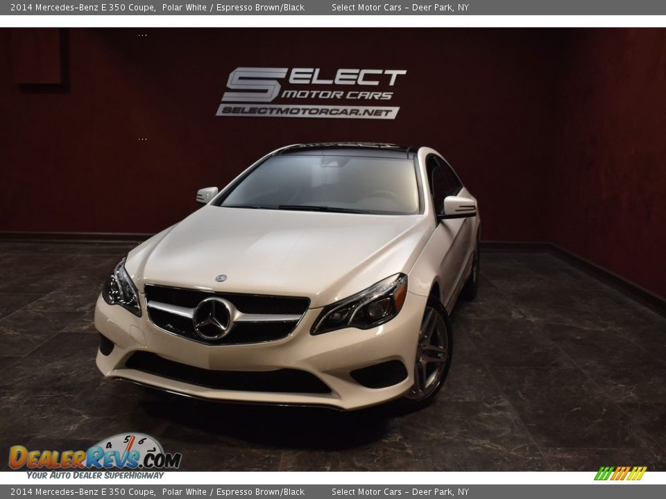 2014 Mercedes-Benz E 350 Coupe Polar White / Espresso Brown/Black Photo #1