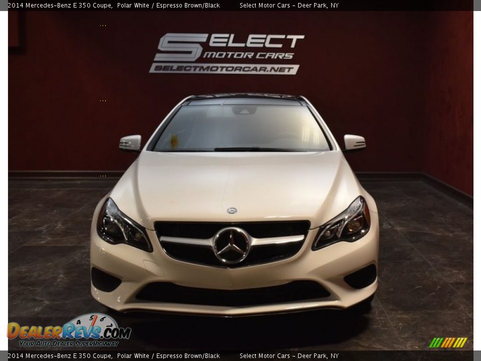 2014 Mercedes-Benz E 350 Coupe Polar White / Espresso Brown/Black Photo #2