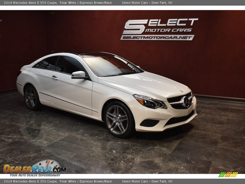 2014 Mercedes-Benz E 350 Coupe Polar White / Espresso Brown/Black Photo #3