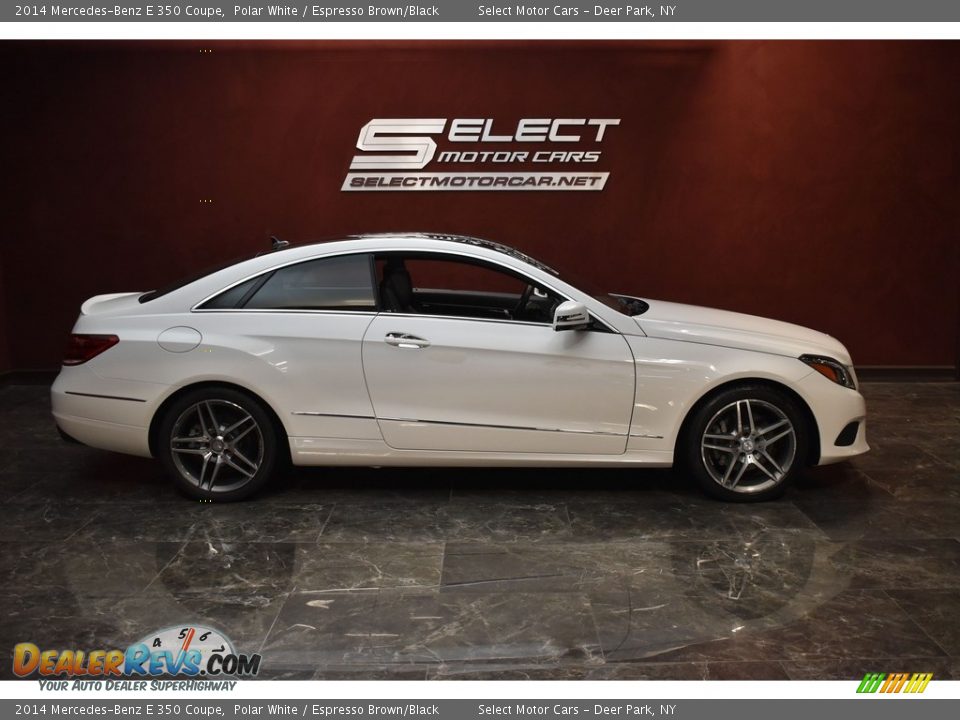 2014 Mercedes-Benz E 350 Coupe Polar White / Espresso Brown/Black Photo #4