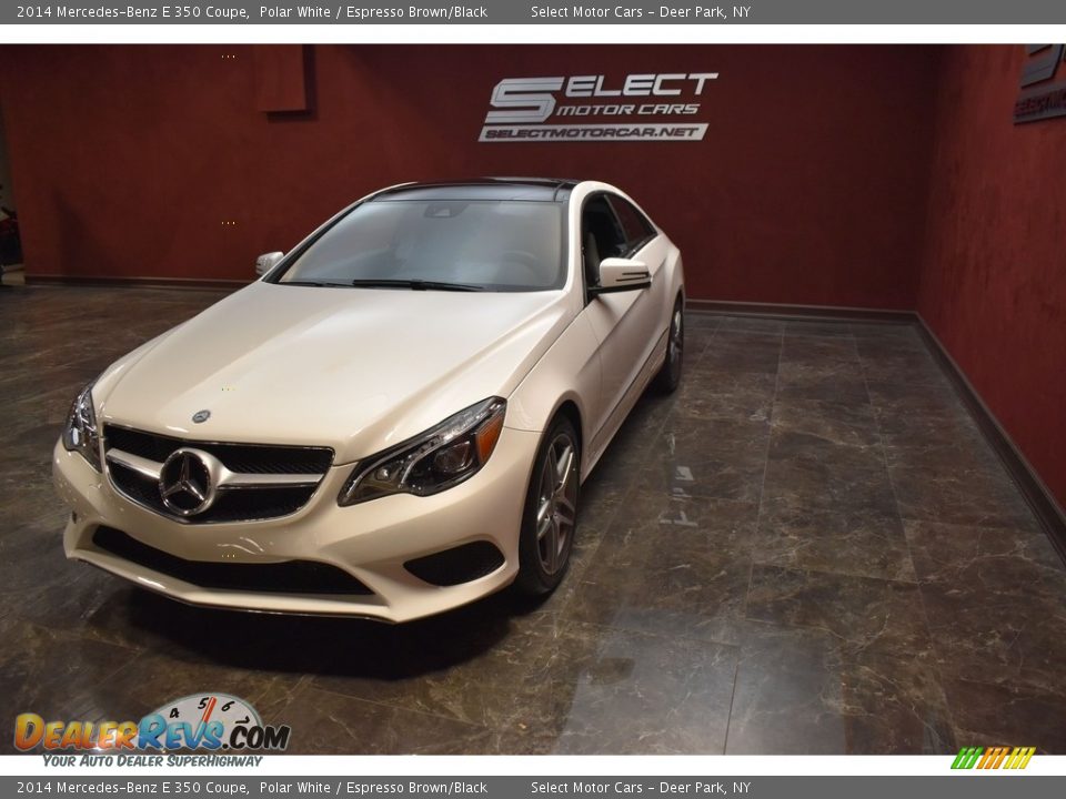 2014 Mercedes-Benz E 350 Coupe Polar White / Espresso Brown/Black Photo #6