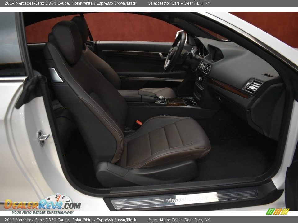 2014 Mercedes-Benz E 350 Coupe Polar White / Espresso Brown/Black Photo #14