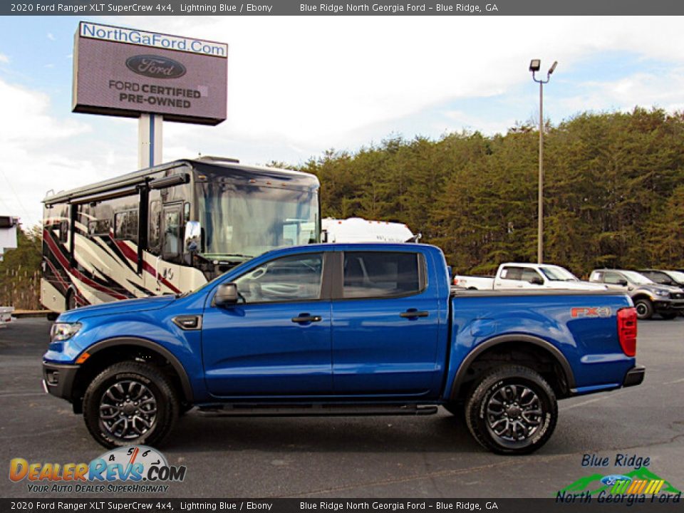 2020 Ford Ranger XLT SuperCrew 4x4 Lightning Blue / Ebony Photo #2