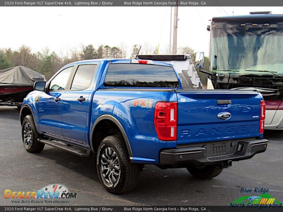 2020 Ford Ranger XLT SuperCrew 4x4 Lightning Blue / Ebony Photo #3