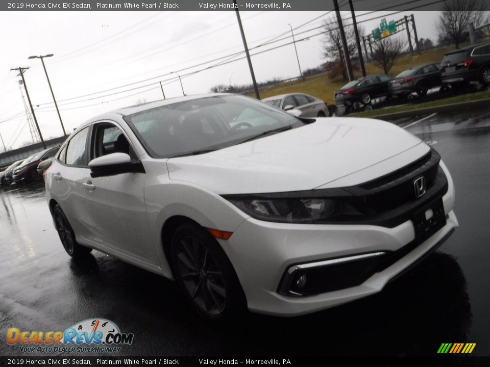 2019 Honda Civic EX Sedan Platinum White Pearl / Black Photo #6