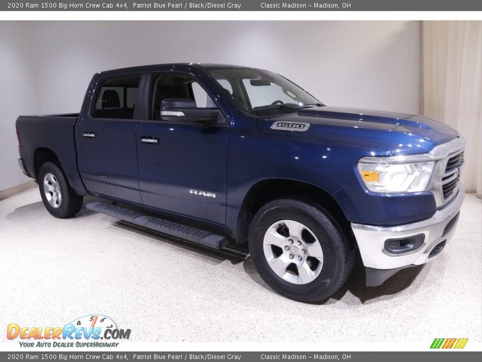 2020 Ram 1500 Big Horn Crew Cab 4x4 Patriot Blue Pearl / Black/Diesel Gray Photo #1
