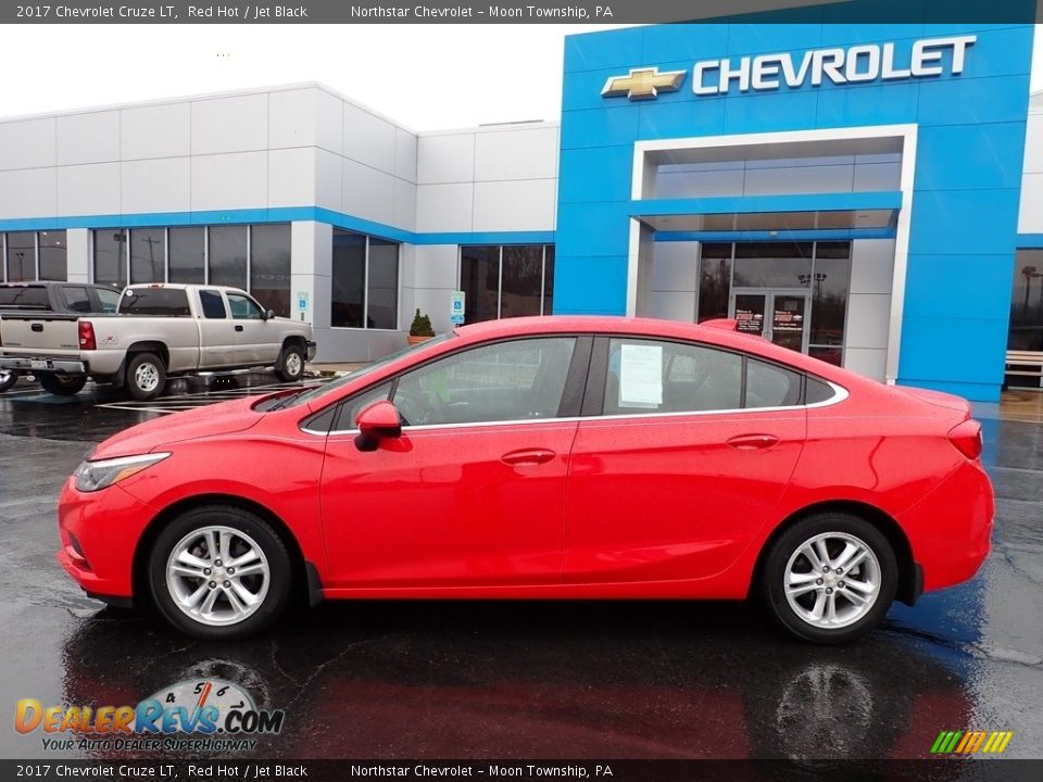 2017 Chevrolet Cruze LT Red Hot / Jet Black Photo #3