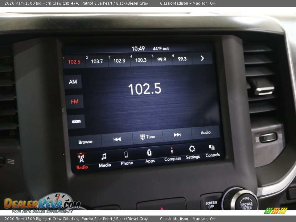 2020 Ram 1500 Big Horn Crew Cab 4x4 Patriot Blue Pearl / Black/Diesel Gray Photo #10