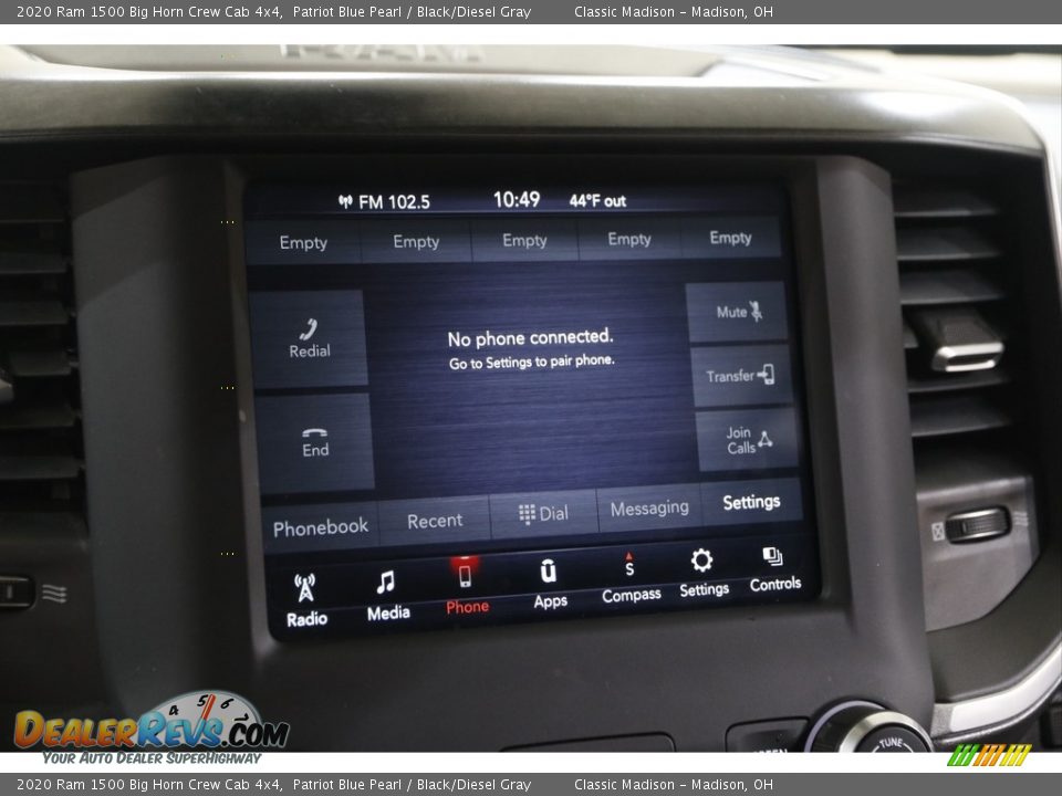 2020 Ram 1500 Big Horn Crew Cab 4x4 Patriot Blue Pearl / Black/Diesel Gray Photo #11