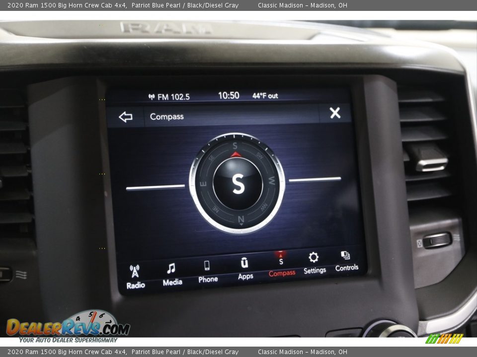 2020 Ram 1500 Big Horn Crew Cab 4x4 Patriot Blue Pearl / Black/Diesel Gray Photo #12