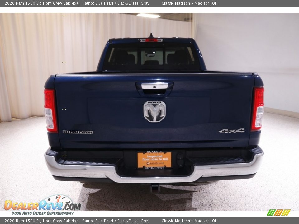 2020 Ram 1500 Big Horn Crew Cab 4x4 Patriot Blue Pearl / Black/Diesel Gray Photo #18