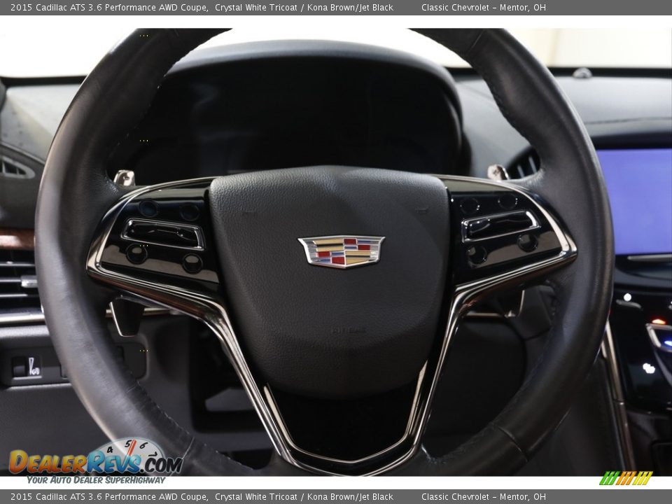 2015 Cadillac ATS 3.6 Performance AWD Coupe Steering Wheel Photo #7