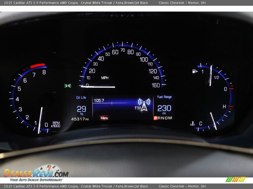 2015 Cadillac ATS 3.6 Performance AWD Coupe Gauges Photo #8