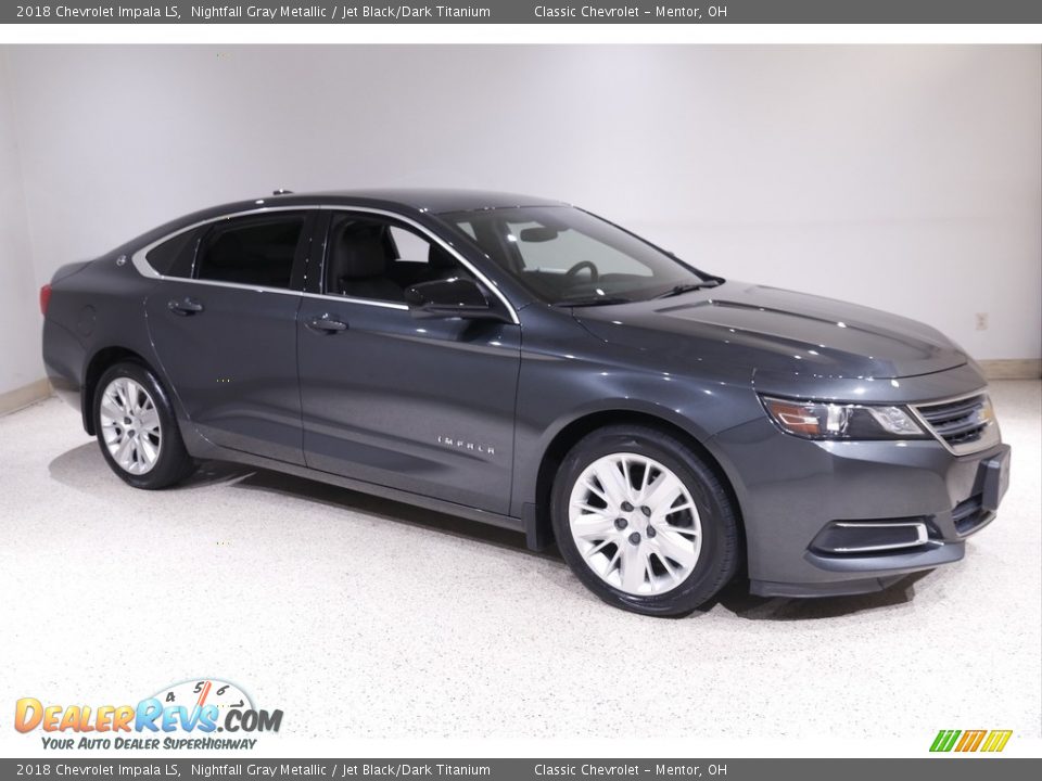 2018 Chevrolet Impala LS Nightfall Gray Metallic / Jet Black/Dark Titanium Photo #1