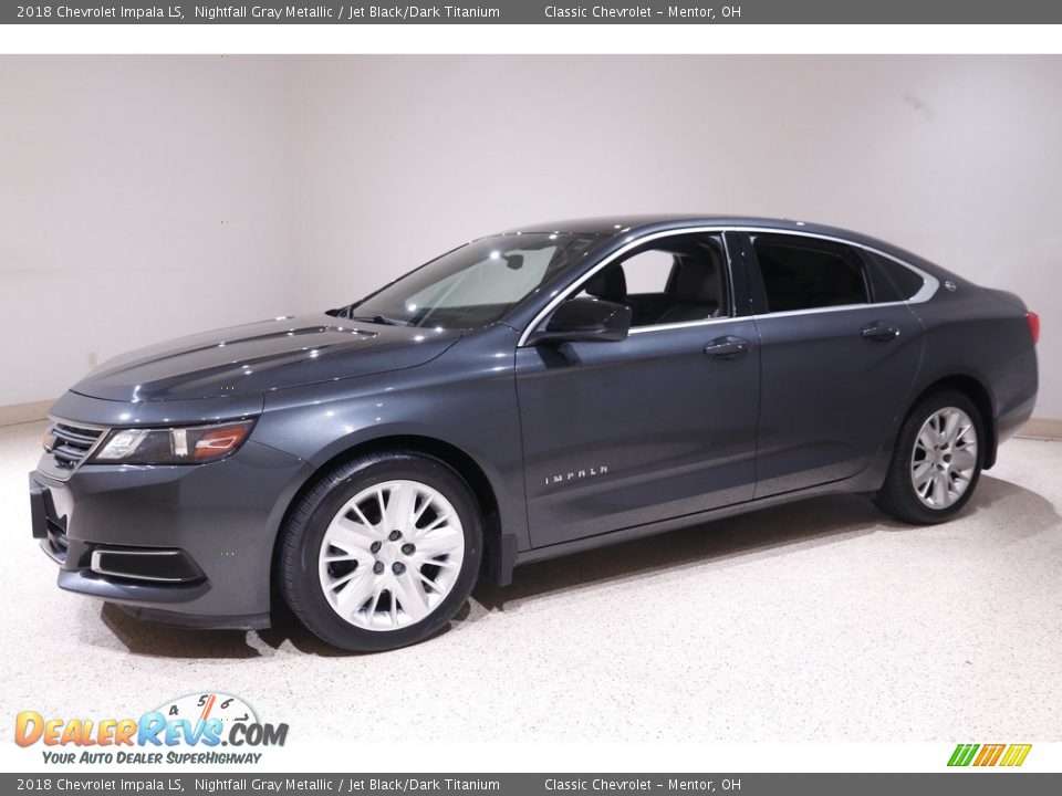 2018 Chevrolet Impala LS Nightfall Gray Metallic / Jet Black/Dark Titanium Photo #3