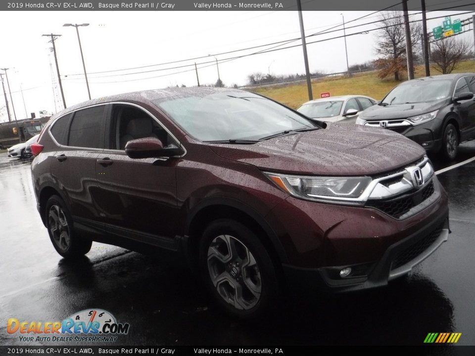 2019 Honda CR-V EX-L AWD Basque Red Pearl II / Gray Photo #6