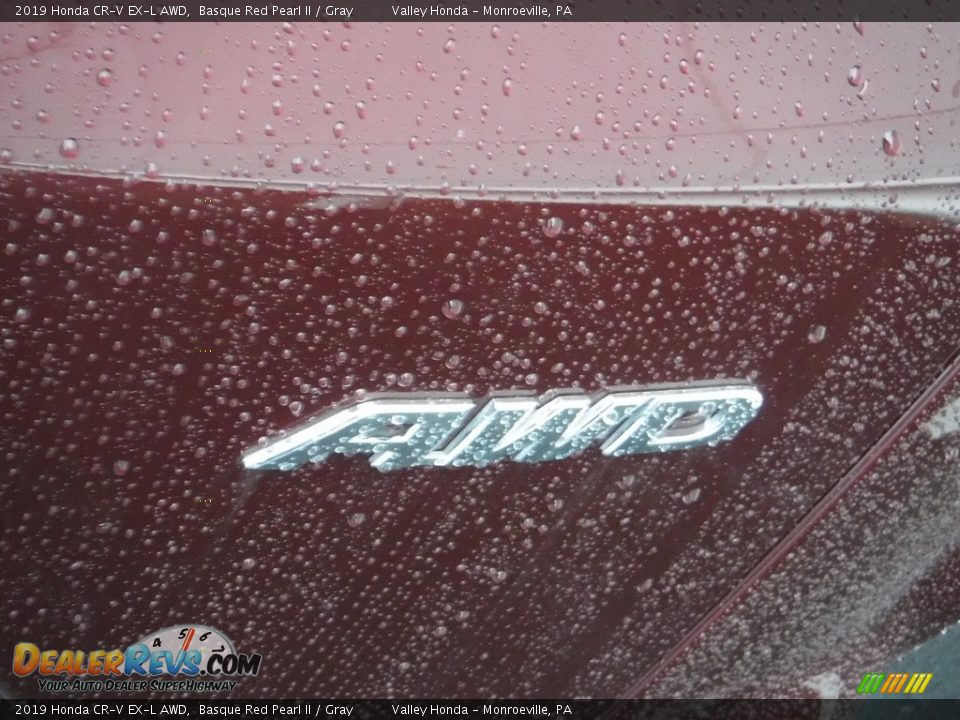2019 Honda CR-V EX-L AWD Basque Red Pearl II / Gray Photo #9