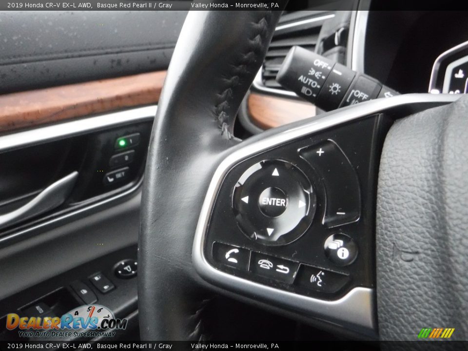 2019 Honda CR-V EX-L AWD Basque Red Pearl II / Gray Photo #24