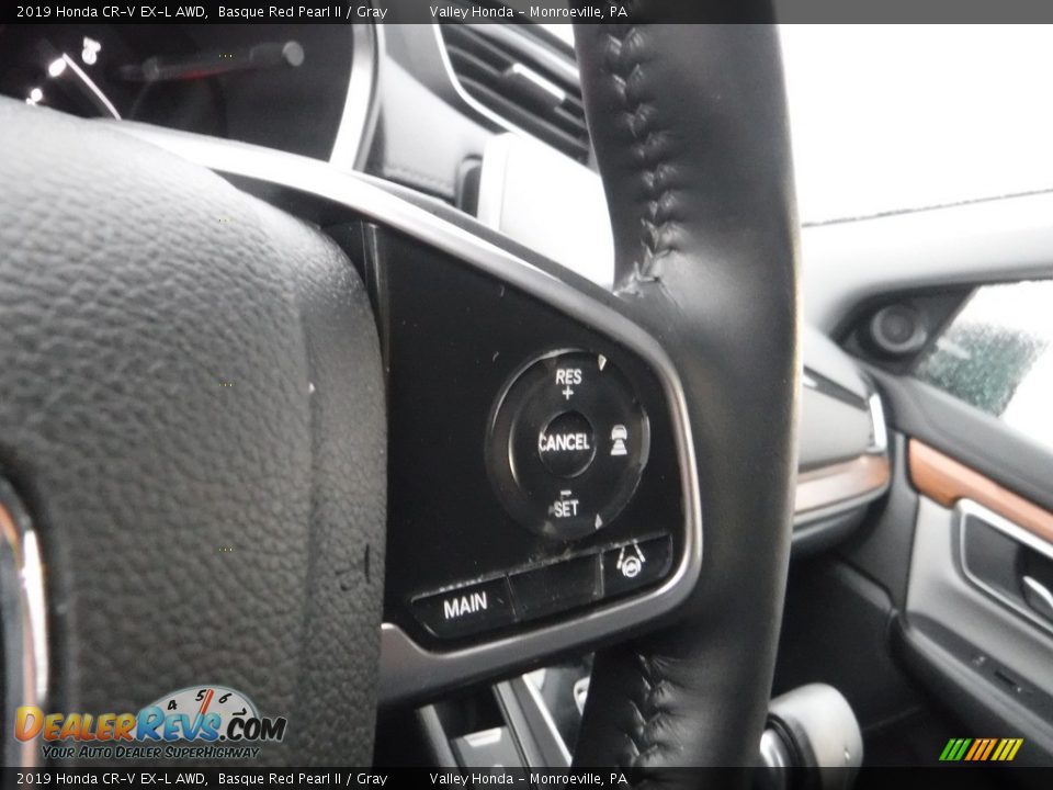 2019 Honda CR-V EX-L AWD Basque Red Pearl II / Gray Photo #25