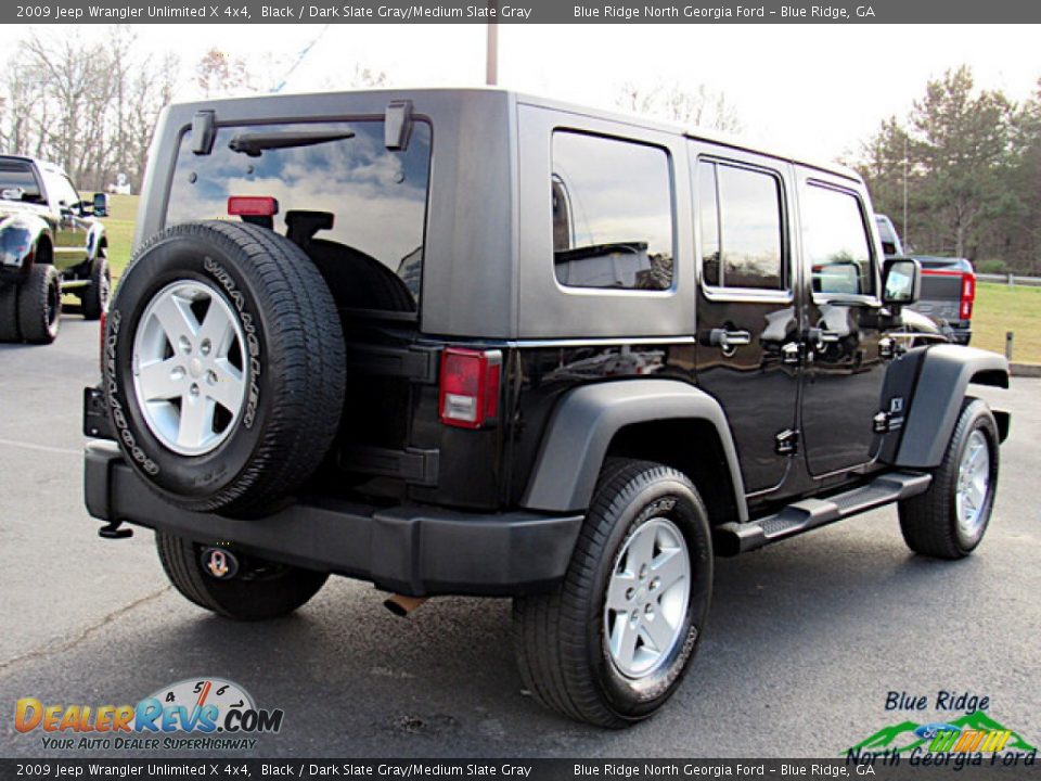 2009 Jeep Wrangler Unlimited X 4x4 Black / Dark Slate Gray/Medium Slate Gray Photo #5