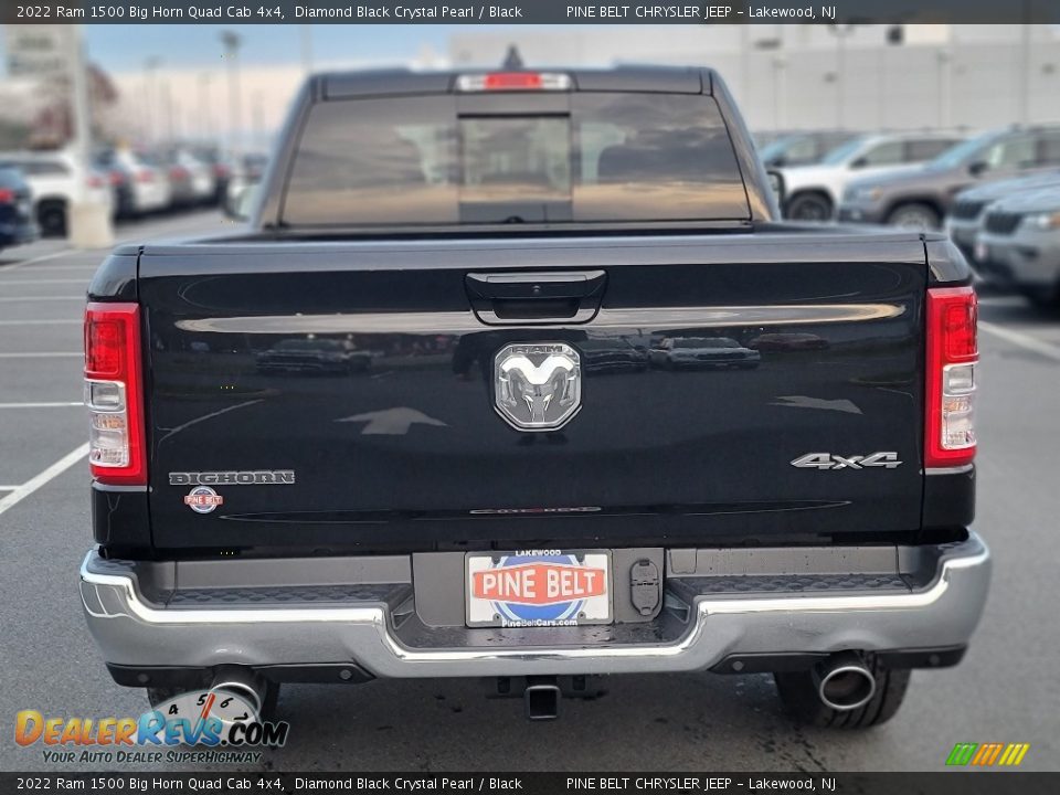 2022 Ram 1500 Big Horn Quad Cab 4x4 Diamond Black Crystal Pearl / Black Photo #7