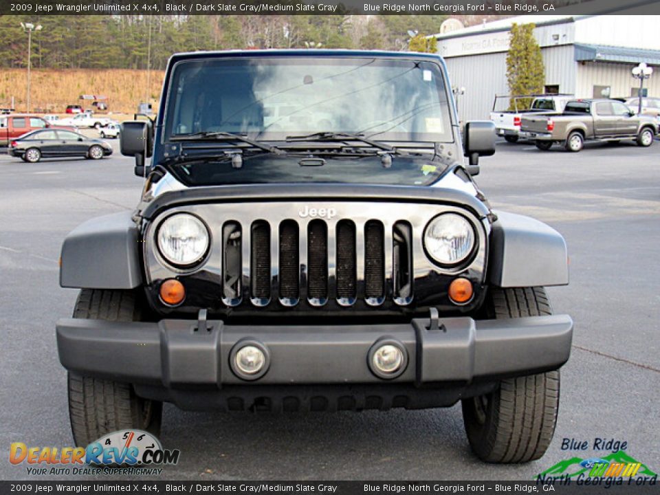 2009 Jeep Wrangler Unlimited X 4x4 Black / Dark Slate Gray/Medium Slate Gray Photo #8