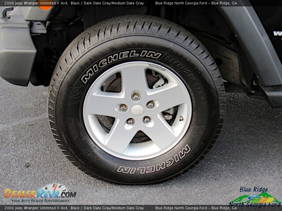 2009 Jeep Wrangler Unlimited X 4x4 Black / Dark Slate Gray/Medium Slate Gray Photo #9
