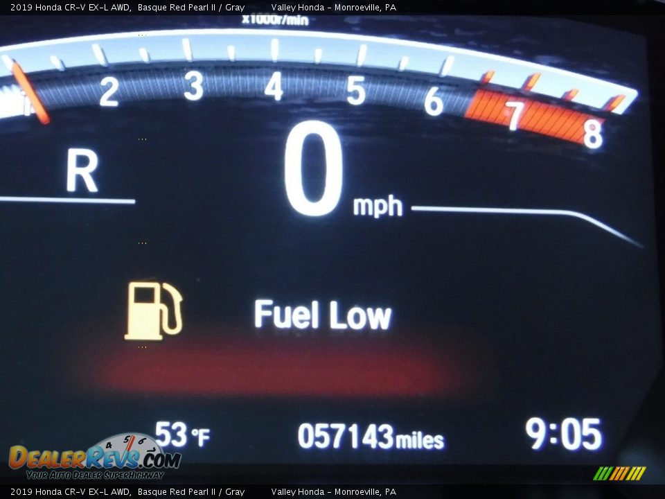 2019 Honda CR-V EX-L AWD Basque Red Pearl II / Gray Photo #32