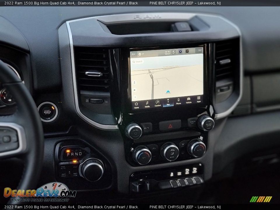 2022 Ram 1500 Big Horn Quad Cab 4x4 Diamond Black Crystal Pearl / Black Photo #13