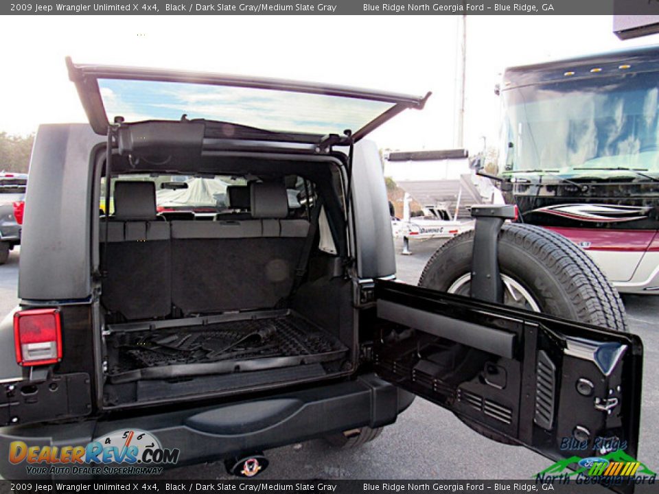 2009 Jeep Wrangler Unlimited X 4x4 Black / Dark Slate Gray/Medium Slate Gray Photo #13