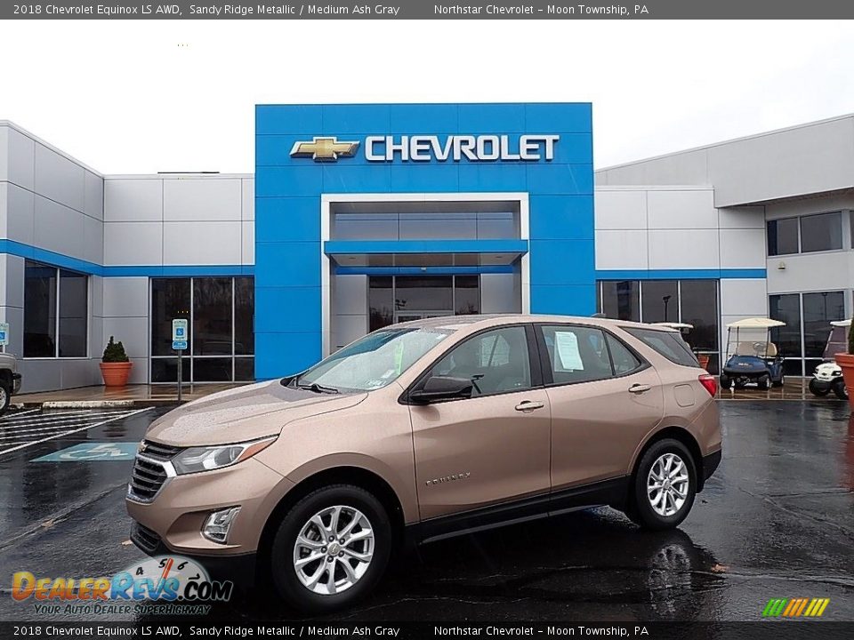 2018 Chevrolet Equinox LS AWD Sandy Ridge Metallic / Medium Ash Gray Photo #1