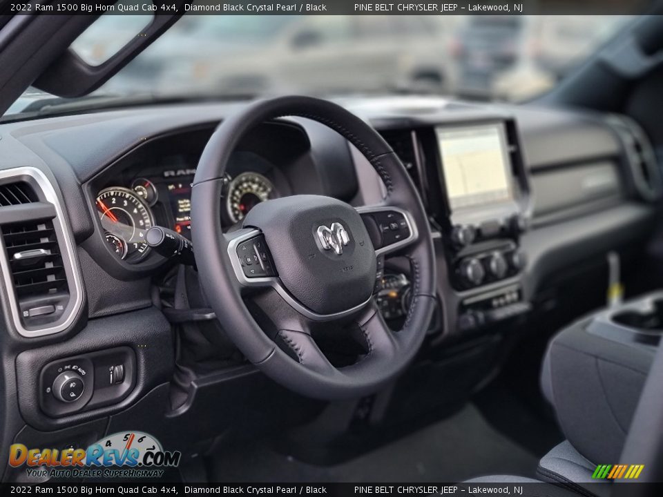2022 Ram 1500 Big Horn Quad Cab 4x4 Diamond Black Crystal Pearl / Black Photo #14