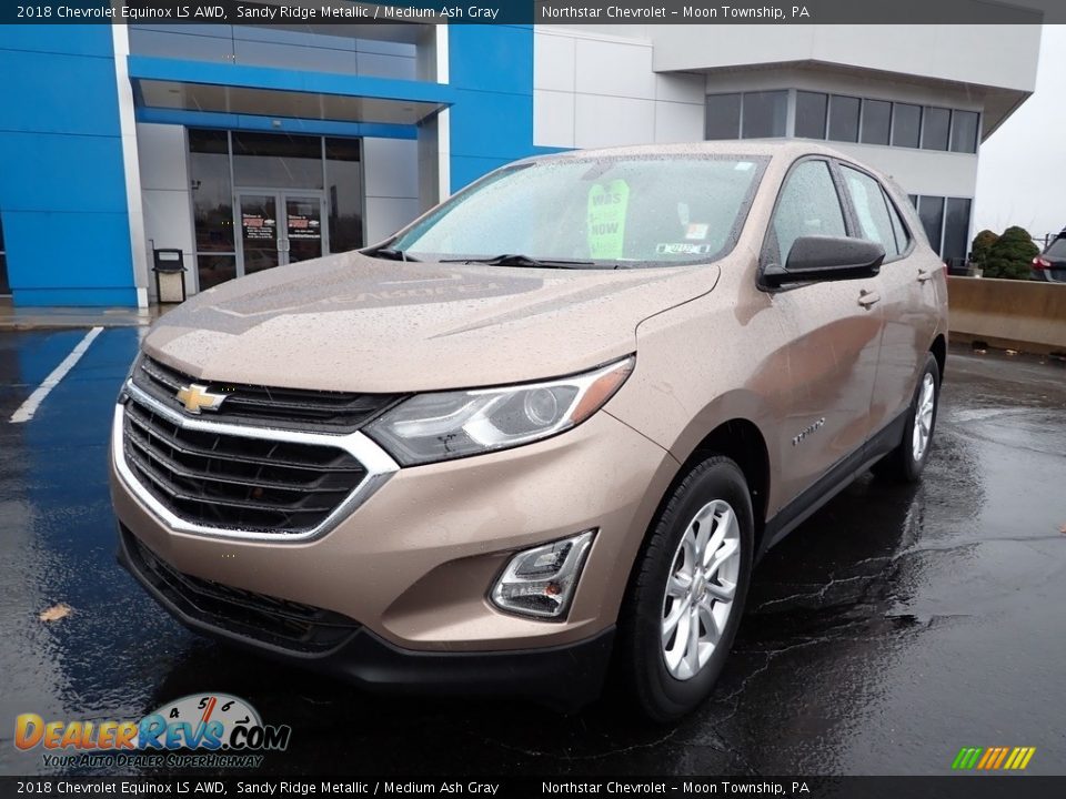 2018 Chevrolet Equinox LS AWD Sandy Ridge Metallic / Medium Ash Gray Photo #2