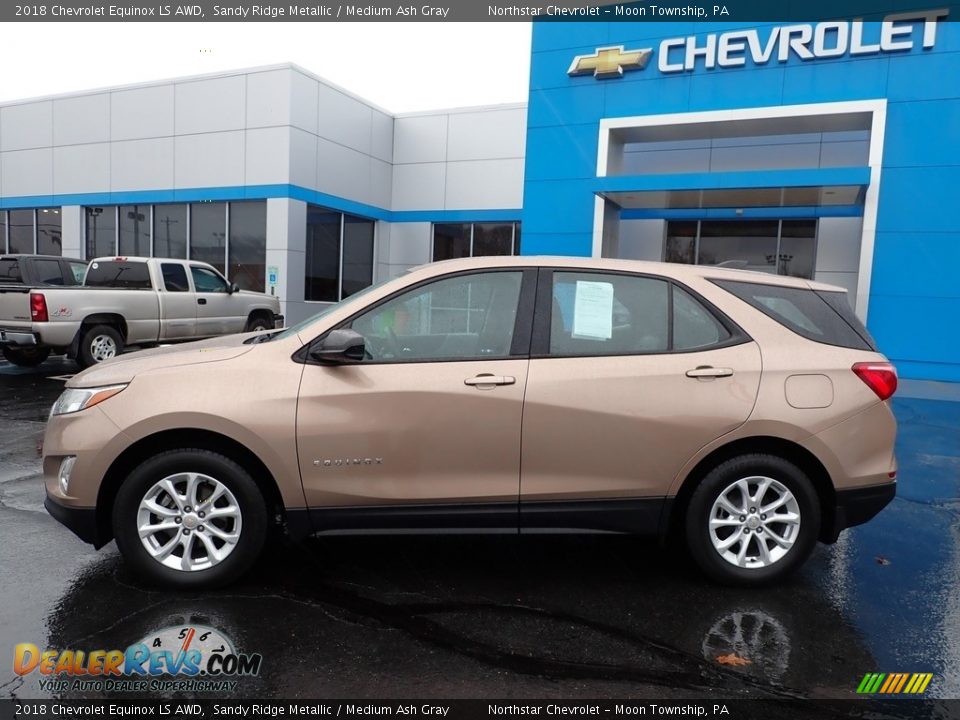 2018 Chevrolet Equinox LS AWD Sandy Ridge Metallic / Medium Ash Gray Photo #3