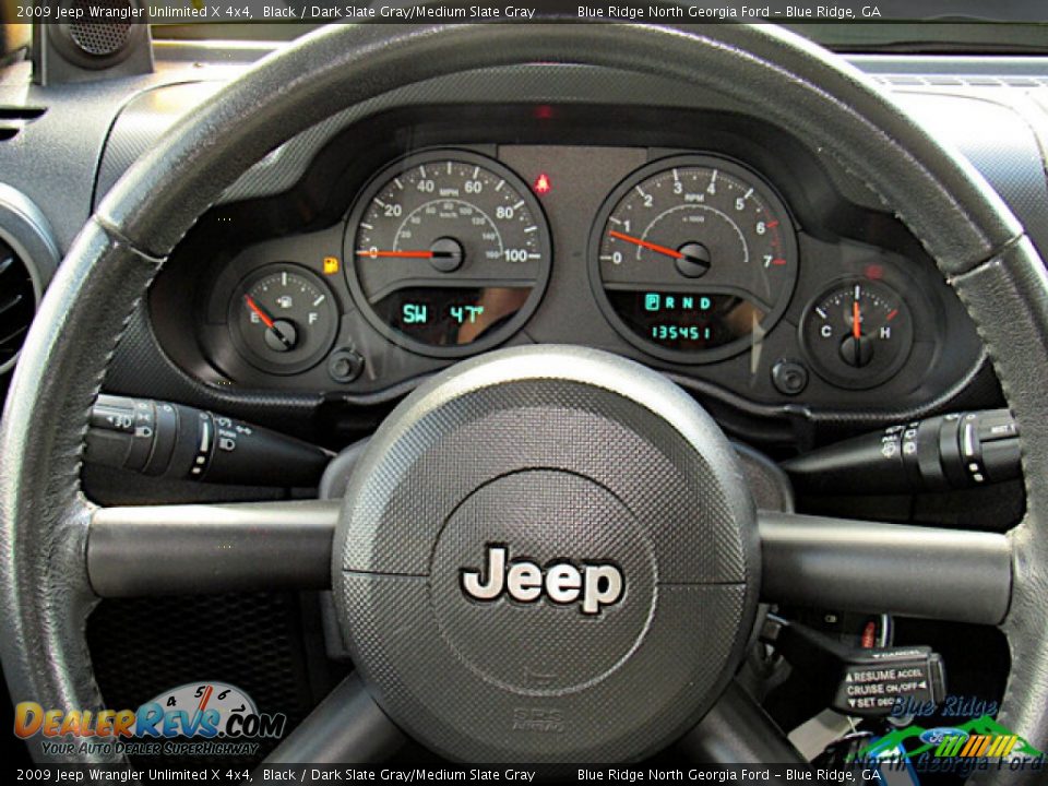 2009 Jeep Wrangler Unlimited X 4x4 Black / Dark Slate Gray/Medium Slate Gray Photo #16