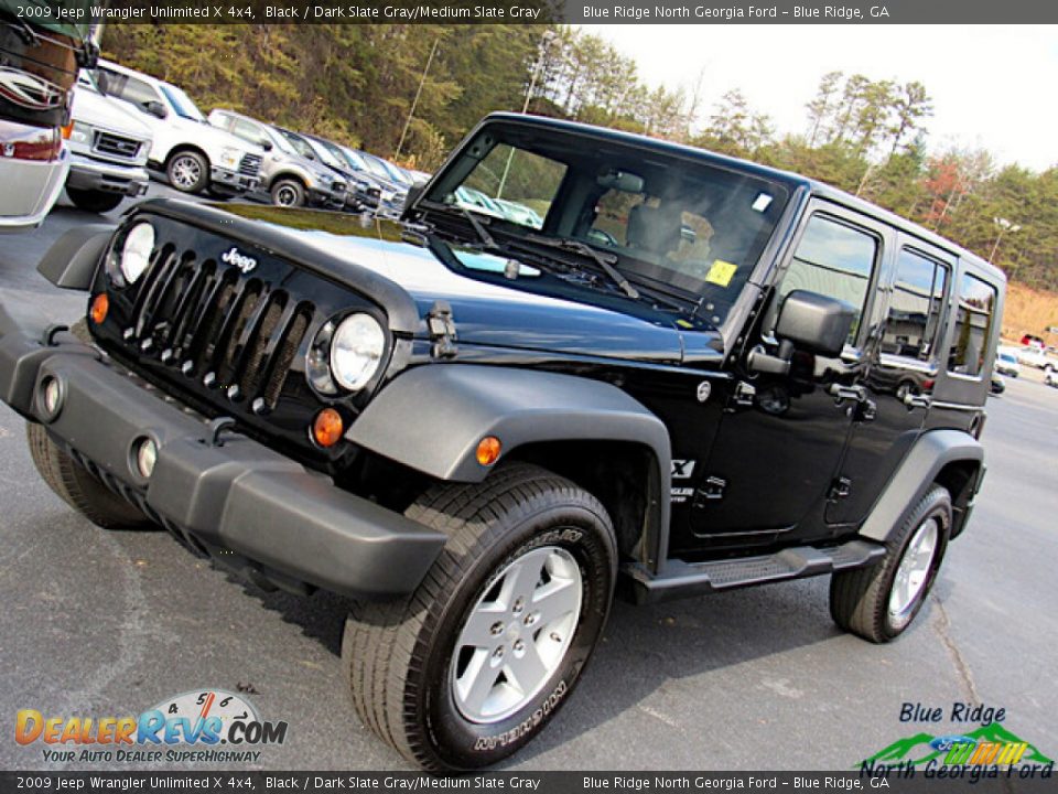 2009 Jeep Wrangler Unlimited X 4x4 Black / Dark Slate Gray/Medium Slate Gray Photo #20