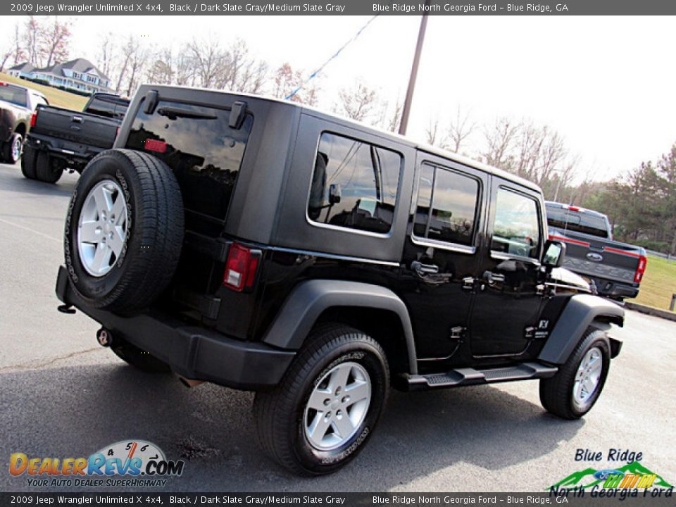 2009 Jeep Wrangler Unlimited X 4x4 Black / Dark Slate Gray/Medium Slate Gray Photo #22
