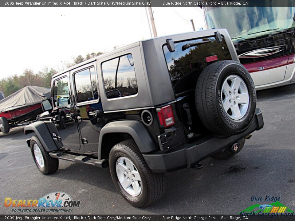 2009 Jeep Wrangler Unlimited X 4x4 Black / Dark Slate Gray/Medium Slate Gray Photo #23