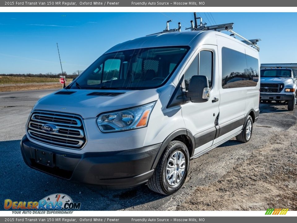 2015 Ford Transit Van 150 MR Regular Oxford White / Pewter Photo #8