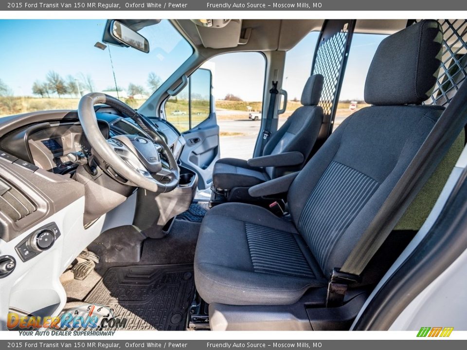 2015 Ford Transit Van 150 MR Regular Oxford White / Pewter Photo #18
