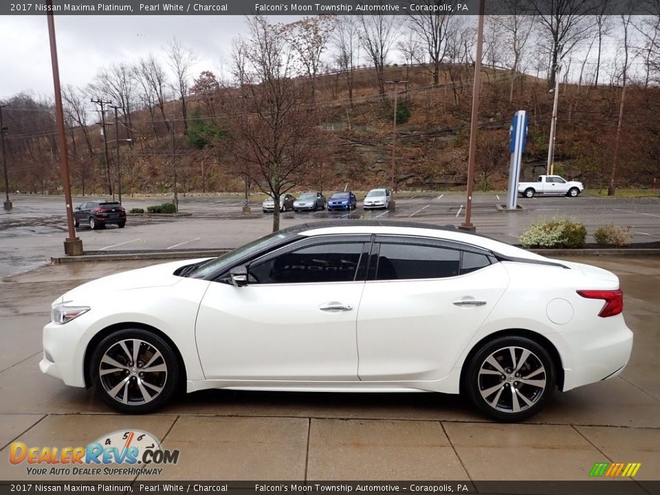 2017 Nissan Maxima Platinum Pearl White / Charcoal Photo #6