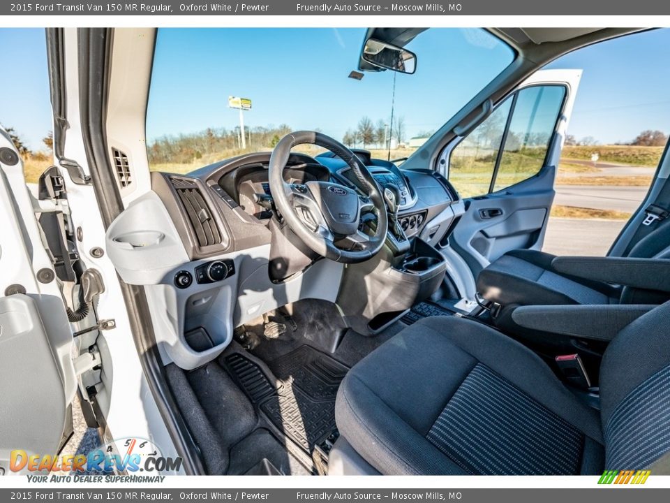 2015 Ford Transit Van 150 MR Regular Oxford White / Pewter Photo #19